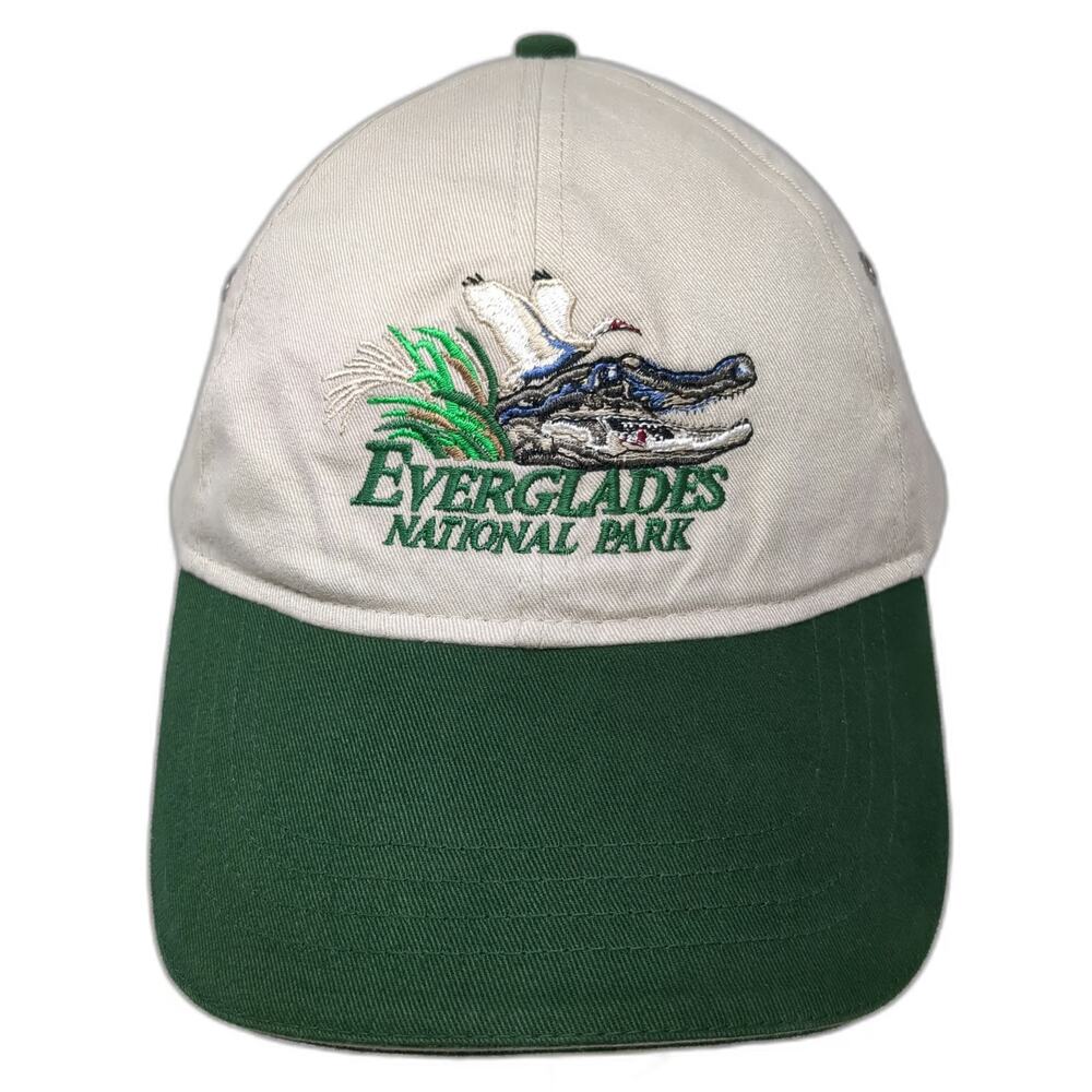 KC Caps Everglades National Park Alligator Baseball Cap Beige Green One Size Hat